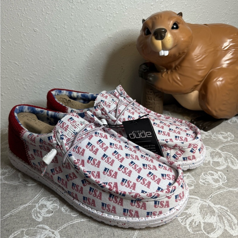 Hey Dude - Red, White, and Blue USA Print